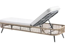 Best Beliani Lettino Prendisole con Cuscino ZERI Rattan sintetico (PE) chiaro Beige