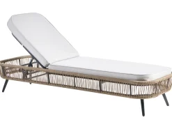Best Beliani Lettino Prendisole con Cuscino ZERI Rattan sintetico (PE) chiaro Beige