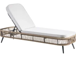 Best Beliani Lettino Prendisole con Cuscino ZERI Rattan sintetico (PE) chiaro Beige