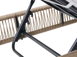 Best Beliani Lettino Prendisole con Cuscino ZERI Rattan sintetico (PE) chiaro Beige