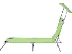 New Beliani Lettino Prendisole FOLIGNO II Metallo Verde lime Verde Argento