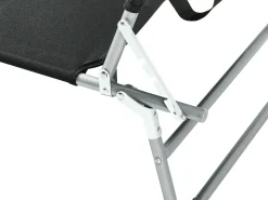 Discount Beliani Lettino Prendisole FOLIGNO Metallo Nero Argento Nero