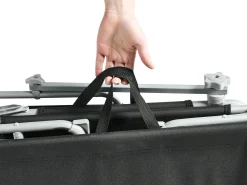 Discount Beliani Lettino Prendisole FOLIGNO Metallo Nero Argento Nero