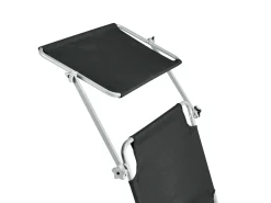 Discount Beliani Lettino Prendisole FOLIGNO Metallo Nero Argento Nero