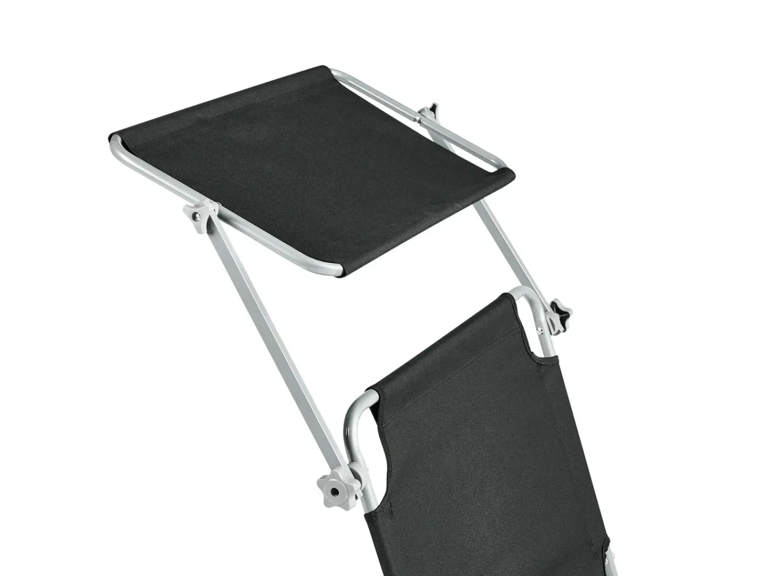 Discount Beliani Lettino Prendisole FOLIGNO Metallo Nero Argento Nero