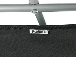 Discount Beliani Lettino Prendisole FOLIGNO Metallo Nero Argento Nero