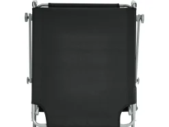 Discount Beliani Lettino Prendisole FOLIGNO Metallo Nero Argento Nero