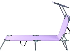 Best Beliani Lettino Prendisole FOLIGNO Metallo Viola Argento Viola