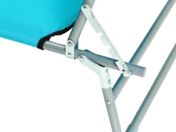 Outlet Beliani Lettino Prendisole FOLIGNO Metallo Turchese Blu Argento