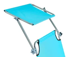Outlet Beliani Lettino Prendisole FOLIGNO Metallo Turchese Blu Argento