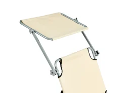 Sale Beliani Lettino Prendisole FOLIGNO Metallo Beige Argento Beige