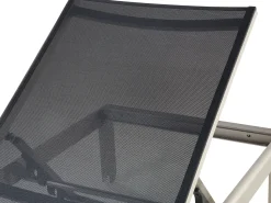 Clearance Beliani Lettino Prendisole FOSSATO Metallo Nero Argento Nero