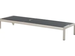 Clearance Beliani Lettino Prendisole FOSSATO Metallo Nero Argento Nero