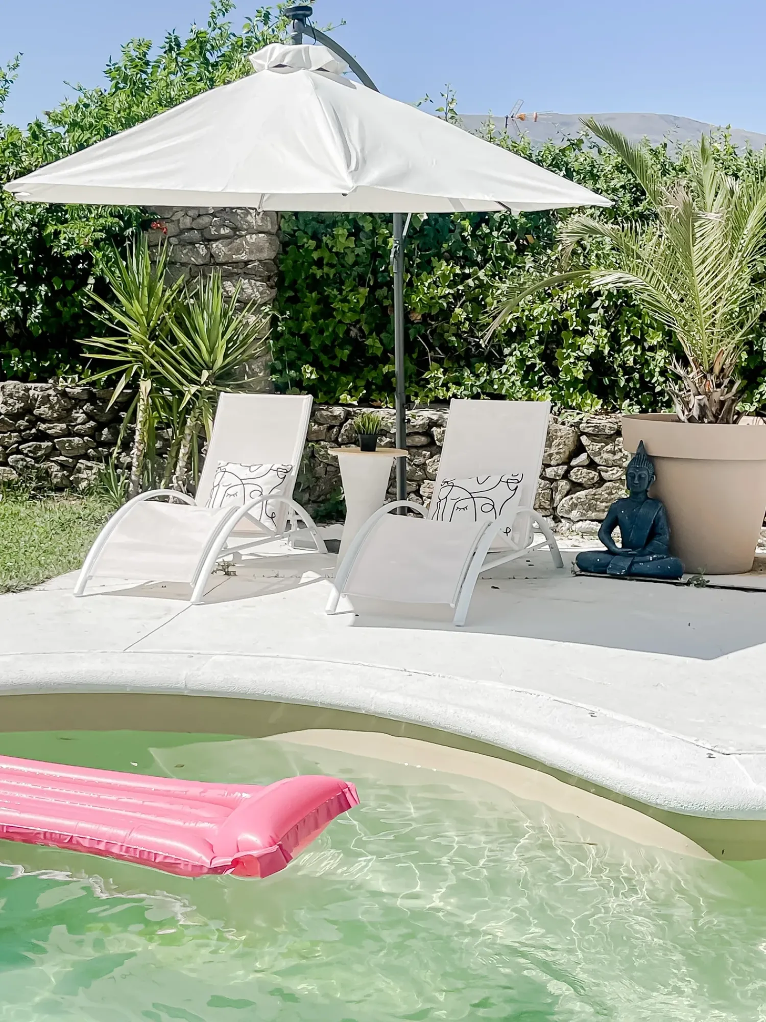 New Beliani Lettino Prendisole GAETA Metallo Beige Bianco Beige