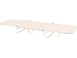 Best Beliani Lettino Prendisole KASTORIA Metallo Beige Bianco Beige