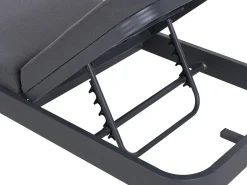 Beliani Lettino Prendisole NETTUNO Metallo grafite Grigio