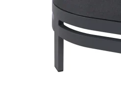 Beliani Lettino Prendisole NETTUNO Metallo grafite Grigio