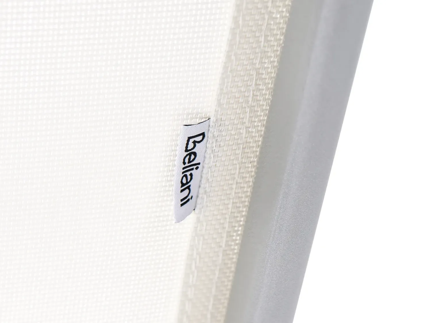 Outlet Beliani Lettino Prendisole NOLI Metallo Bianco Bianco Argento