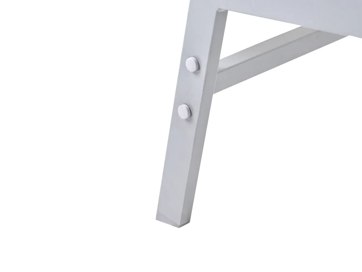 Outlet Beliani Lettino Prendisole NOLI Metallo Bianco Bianco Argento