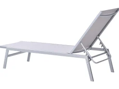 Best Beliani Lettino Prendisole NOLI Metallo Grigio Argento Grigio