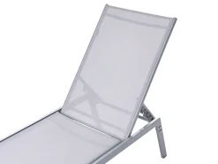 Best Beliani Lettino Prendisole NOLI Metallo Grigio Argento Grigio