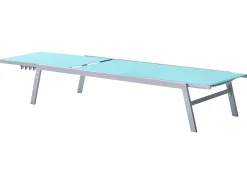 Outlet Beliani Lettino Prendisole NOLI Metallo Blu Blu Argento