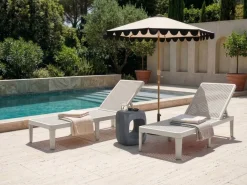 Best Beliani Lettino Prendisole OSSIMO Materiale sintetico chiaro Grigio