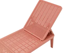 Best Beliani Lettino Prendisole OSSIMO Materiale sintetico Rosso