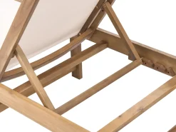 Best Beliani Lettino Prendisole PEDESINA Legno d'acacia Beige Beige Marrone