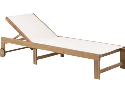 Best Beliani Lettino Prendisole PEDESINA Legno d'acacia Beige Beige Marrone