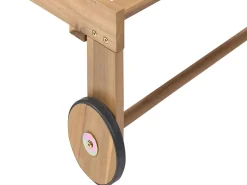 Best Beliani Lettino Prendisole PEDESINA Legno d'acacia Beige Beige Marrone