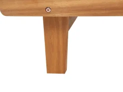 Outlet Beliani Lettino Prendisole PIETRALUNGA Legno d'acacia Marrone Bianco Marrone