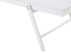 New Beliani Lettino Prendisole PORTOFINO Metallo Bianco