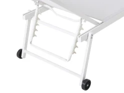 New Beliani Lettino Prendisole PORTOFINO Metallo Bianco