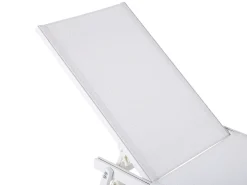 New Beliani Lettino Prendisole PORTOFINO Metallo Bianco