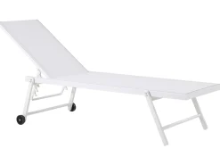 New Beliani Lettino Prendisole PORTOFINO Metallo Bianco