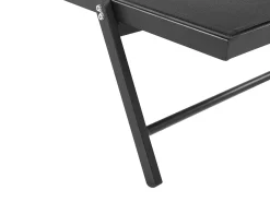 Outlet Beliani Lettino Prendisole PORTOFINO Metallo Nero