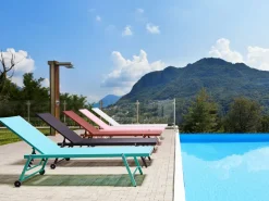 Outlet Beliani Lettino Prendisole PORTOFINO Metallo Nero