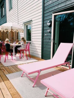 Clearance Beliani Lettino Prendisole PORTOFINO Metallo Rosa