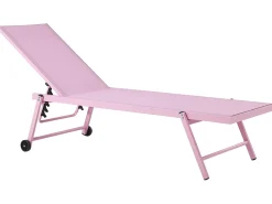 Clearance Beliani Lettino Prendisole PORTOFINO Metallo Rosa
