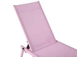 Clearance Beliani Lettino Prendisole PORTOFINO Metallo Rosa