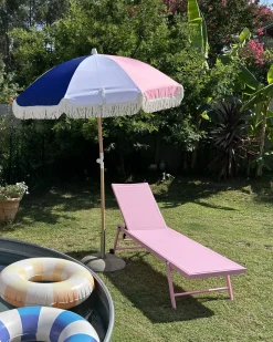 Clearance Beliani Lettino Prendisole PORTOFINO Metallo Rosa