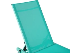 Best Beliani Lettino Prendisole PORTOFINO Metallo Turchese Verde
