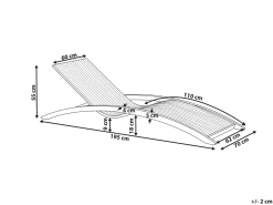 Clearance Beliani Lettino Prendisole TANARO Legno di larice Marrone