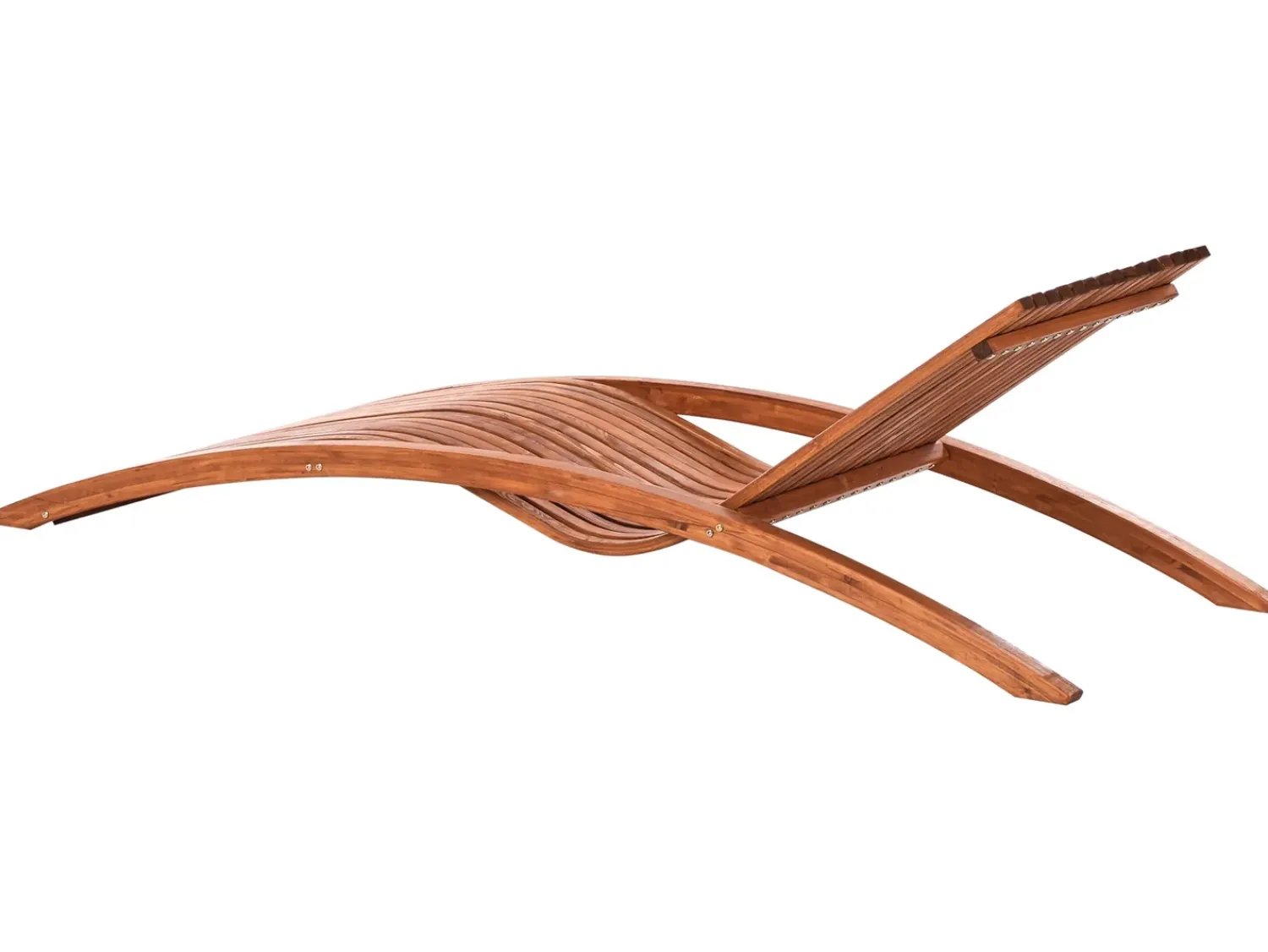 Clearance Beliani Lettino Prendisole TANARO Legno di larice Marrone