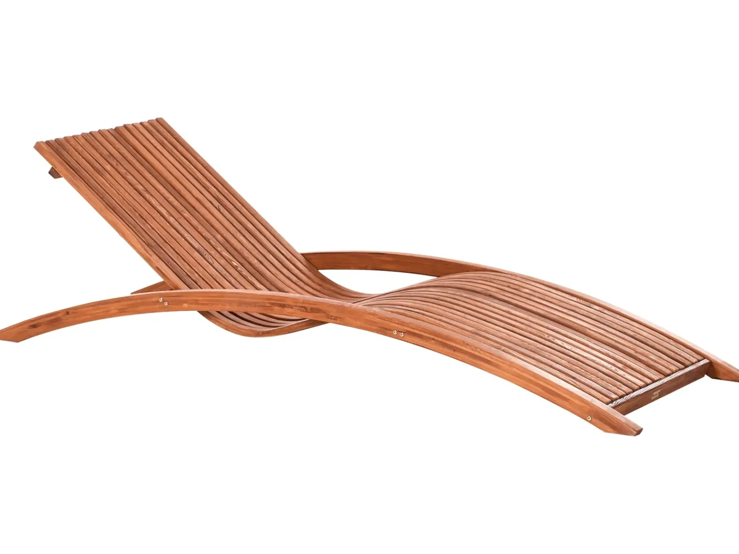 Clearance Beliani Lettino Prendisole TANARO Legno di larice Marrone