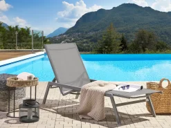 Best Beliani Lettino Prendisole VERNAZZA Metallo Grigio