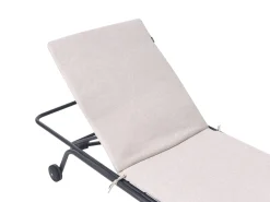 Hot Beliani Lettino Prendisole VOLTERRA Metallo Beige Beige Grigio
