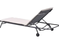 Hot Beliani Lettino Prendisole VOLTERRA Metallo Beige Beige Grigio