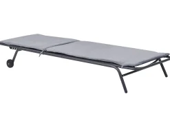 Outlet Beliani Lettino Prendisole VOLTERRA Metallo Grigio